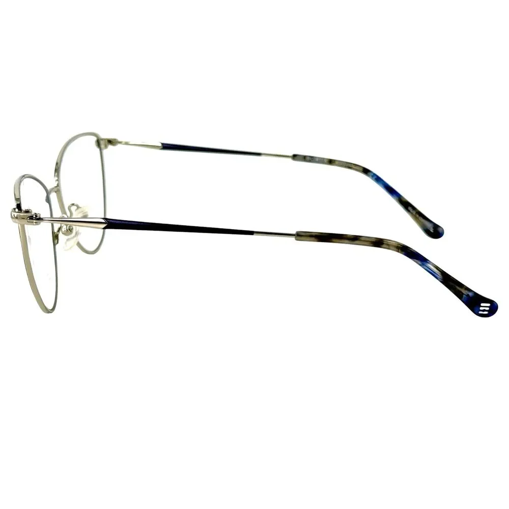 Cinzia CIN5148 Womens Metal Eyeglass Frame C1 Navy Chrome 55-15